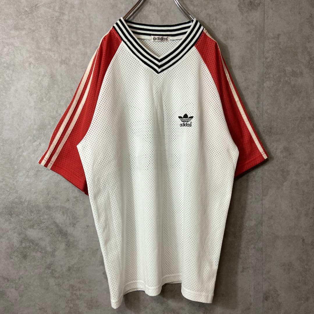 Tシャツ　adidas ゲームシャツ　アディダス　デカロゴ　　ストリート