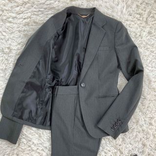 ブラックバイマウジー(BLACK by moussy)の【美品】BLACK by moussy パンツスーツセットアップ　グレー(スーツ)