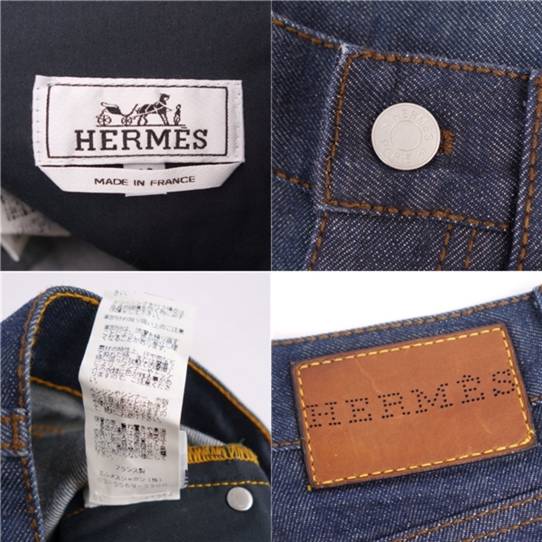 極美品 エルメス HERMES パンツ デニムパンツ ジーンズ セルビッチ セリエボタン ロゴレザーパッチ ボトムス メンズ 40(M相当) インディゴブルー 極美品 エルメス HERMES パンツ デニムパンツ ジーンズ セルビッチ セリエボタン ロゴレザーパッチ ボトムス メンズ 40(M相当) インディゴブルー