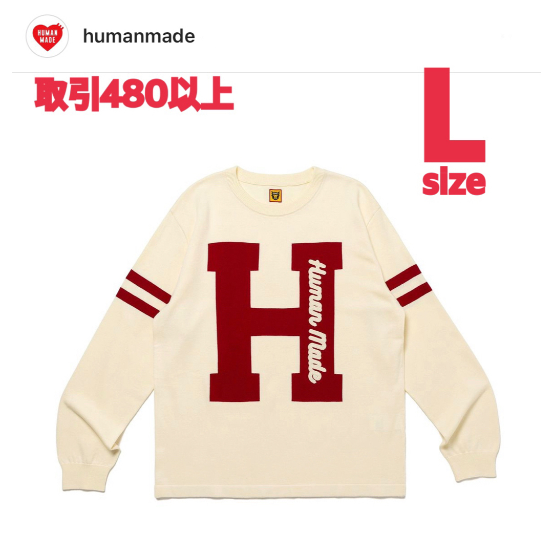 HUMAN MADE KNIT SWEATER #1 WHITE Lサイズ - ニット/セーター