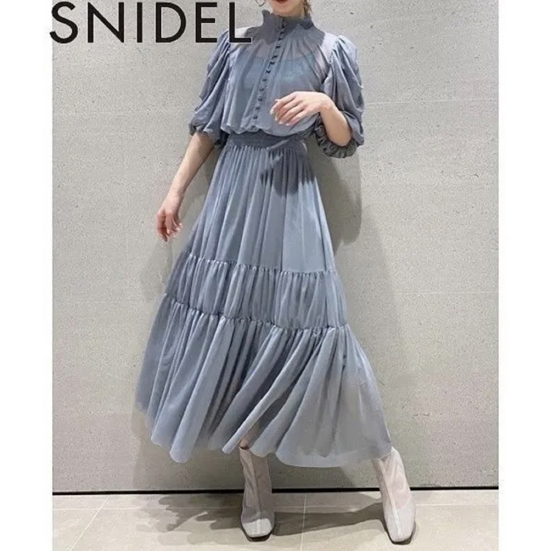 SNIDEL(スナイデル)のSustainaチュールティアードドレス　スナイデル レディースのワンピース(ロングワンピース/マキシワンピース)の商品写真