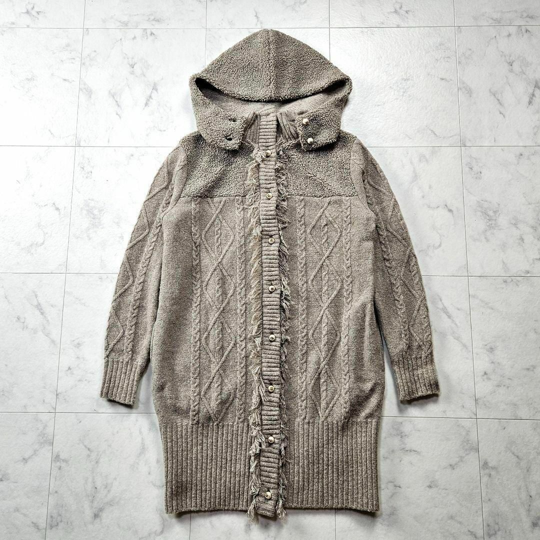 極美品 ボールジィ カシミヤ100 アンサンブル ニット カーディガン グレー