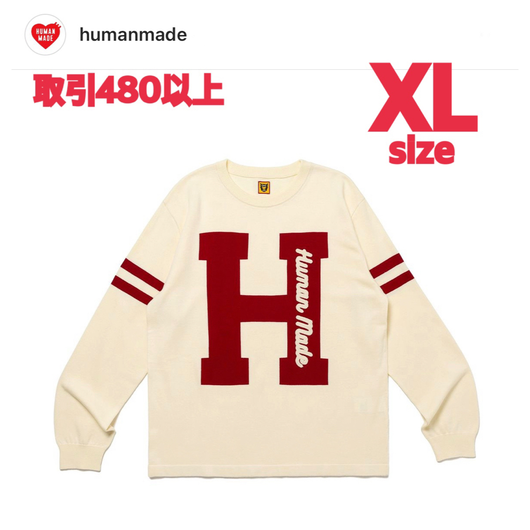 HUMAN MADE KNIT SWEATER #1 WHITE XLサイズ