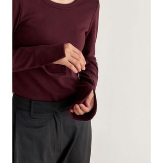 CANAL JEAN - CANAL JEAN リブフィットロングTシャツの通販 by j