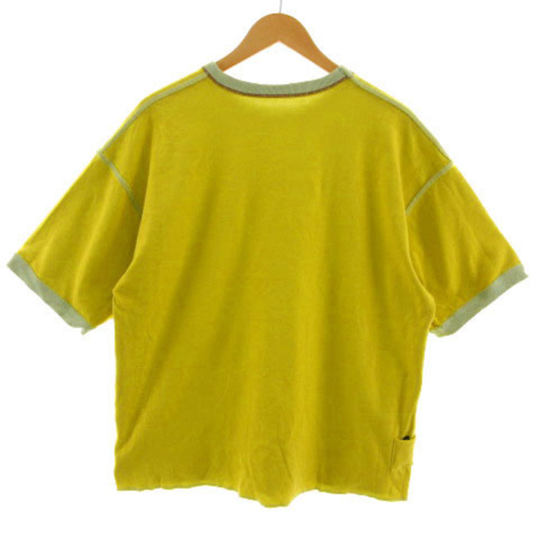 niko and...(ニコアンド)のニコアンド Tシャツ リバーシブル オーバーサイズシルエット 配色 緑系 黄 M メンズのトップス(Tシャツ/カットソー(半袖/袖なし))の商品写真