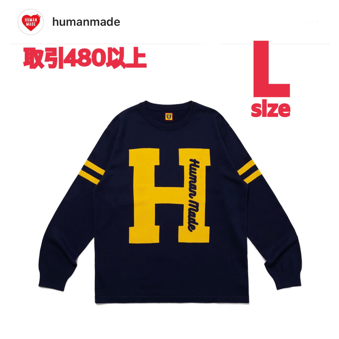 HUMAN MADE KNIT SWEATER #1 NAVY Lサイズ