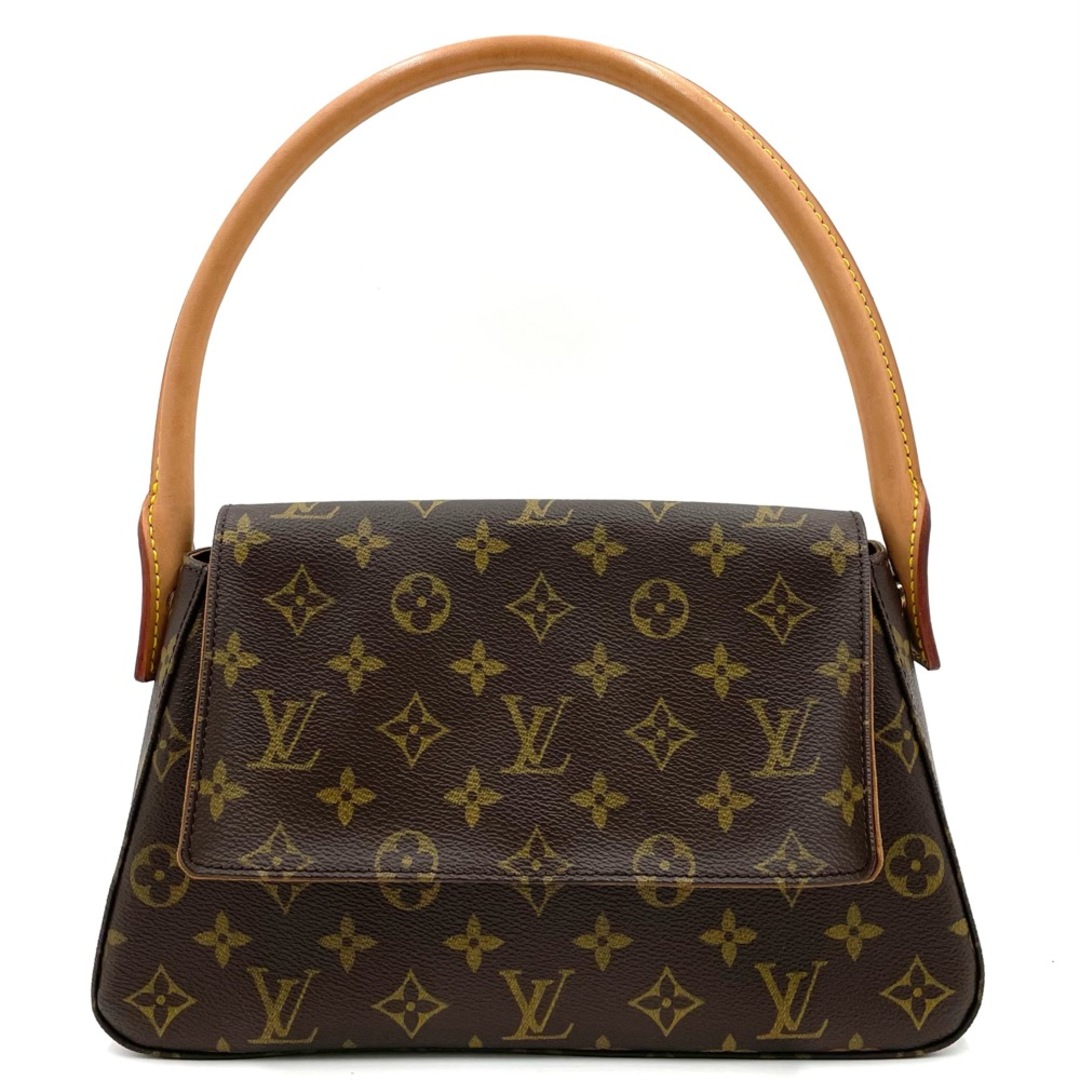 LOUIS VUITTON ルイヴィトン ショルダーバッグ モノグラム ミニルーピング ワンショルダー ハンドバッグ ブラウン 茶 鞄 かばん M51147    ゴールド金具 レディース 定番【品】