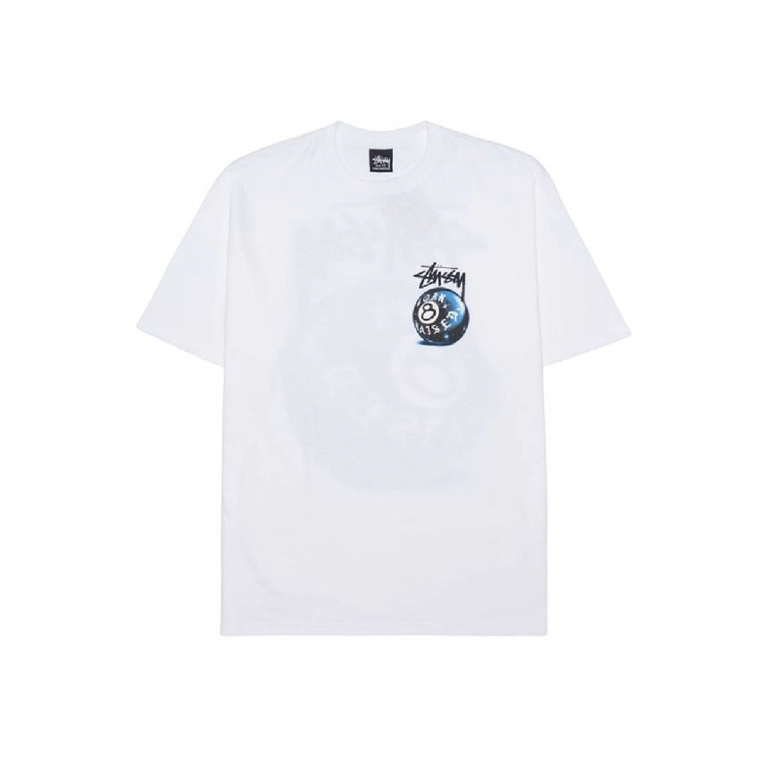 Stussy Born x Raised 8 Ball Tee "White"