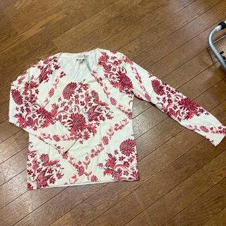 タルボット(TALBOTS)のTALBOTS  タルボット　シルク混綿ニットセーター　花柄セーター(ニット/セーター)