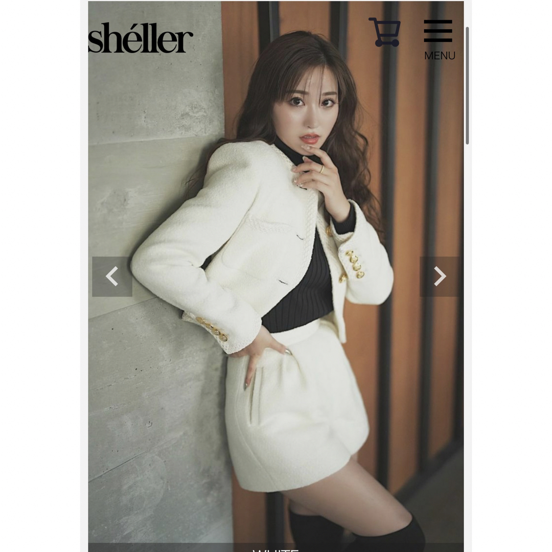 sheller♡ゴールドボタンツイードジャケット♡シェリエ-