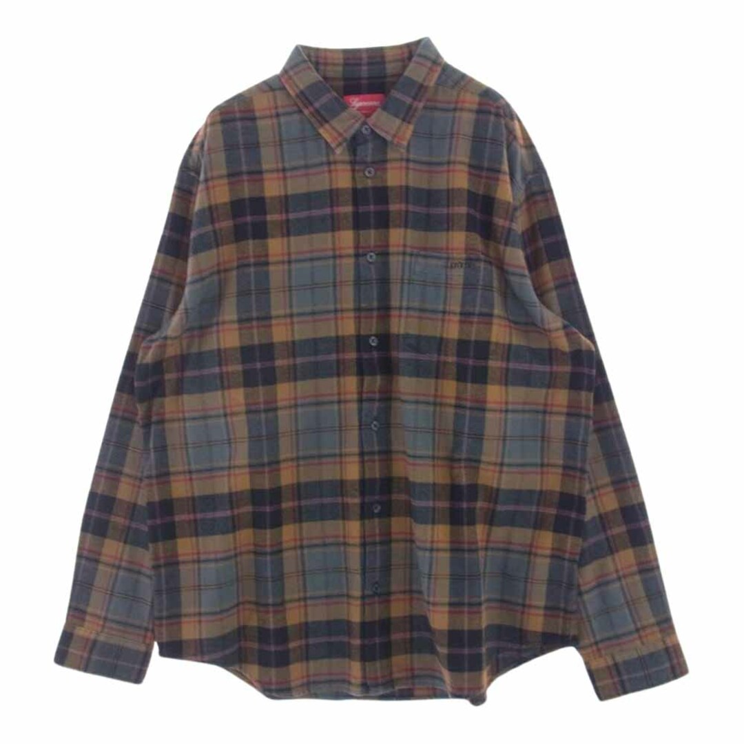 Supreme シュプリーム 長袖シャツ 22AW Plaid Flannel Shirt フランネル タータンチェック 長袖 シャツ L【新古品】【未使用】