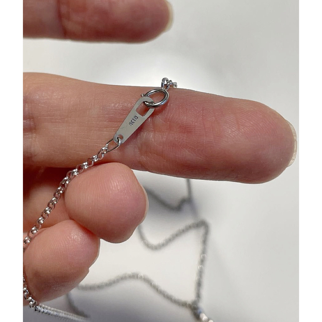 ダイヤモンド　ネックレス　k18  wg ホワイトゴールド レディースのアクセサリー(ネックレス)の商品写真