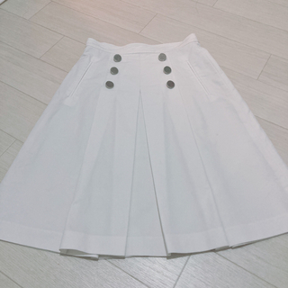 プロポーションボディドレッシング(PROPORTION BODY DRESSING)の【proportion】 スカート　ホワイト(ひざ丈スカート)