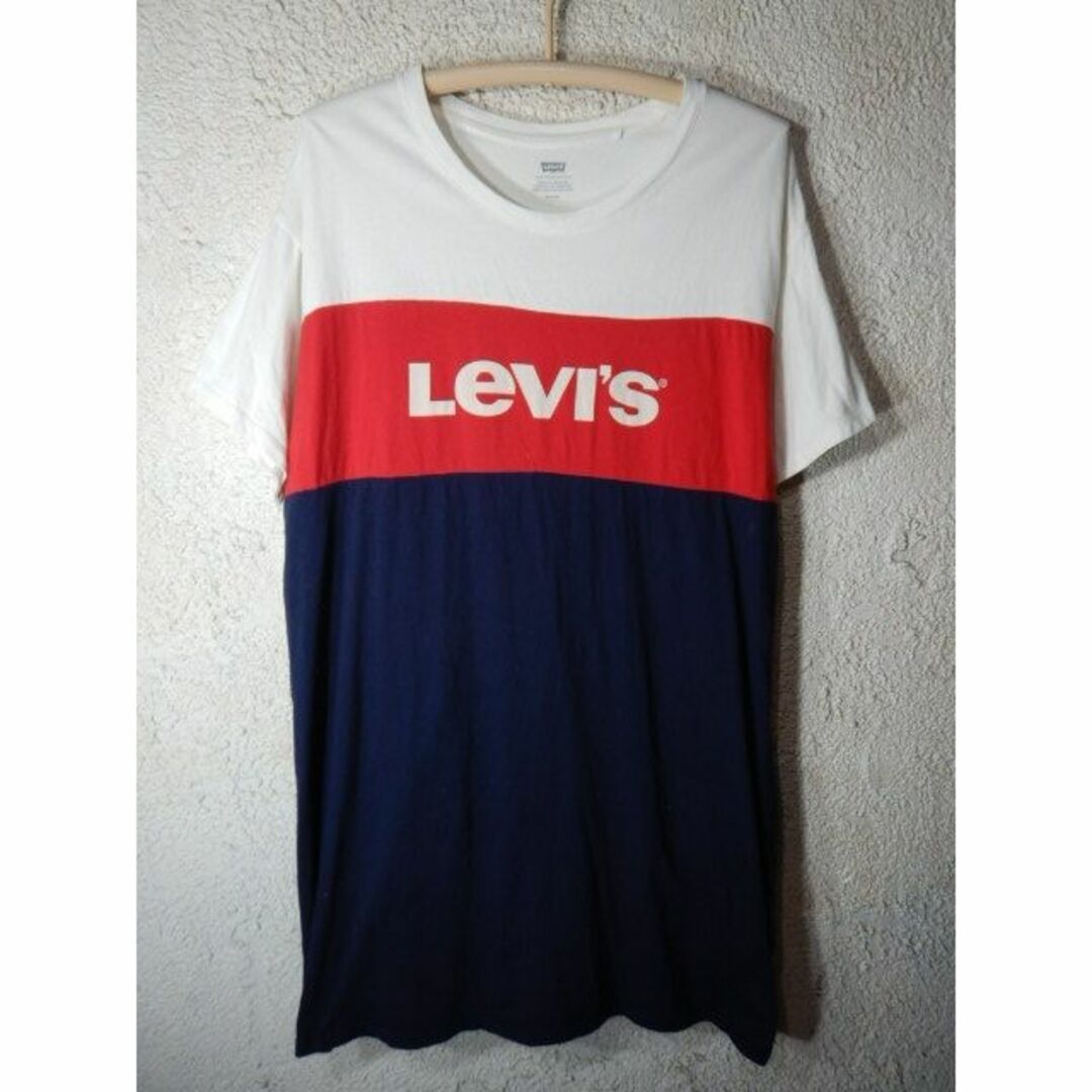 Levi's(リーバイス)のo7019　リーバイス　半袖　tシャツ　チュニック　切り替え　ロゴ　デザイン レディースのトップス(Tシャツ(半袖/袖なし))の商品写真