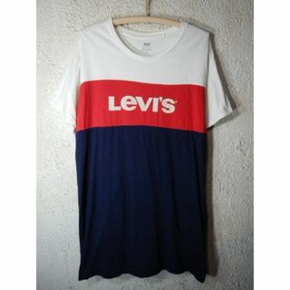 リーバイス(Levi's)のo7019　リーバイス　半袖　tシャツ　チュニック　切り替え　ロゴ　デザイン(Tシャツ(半袖/袖なし))