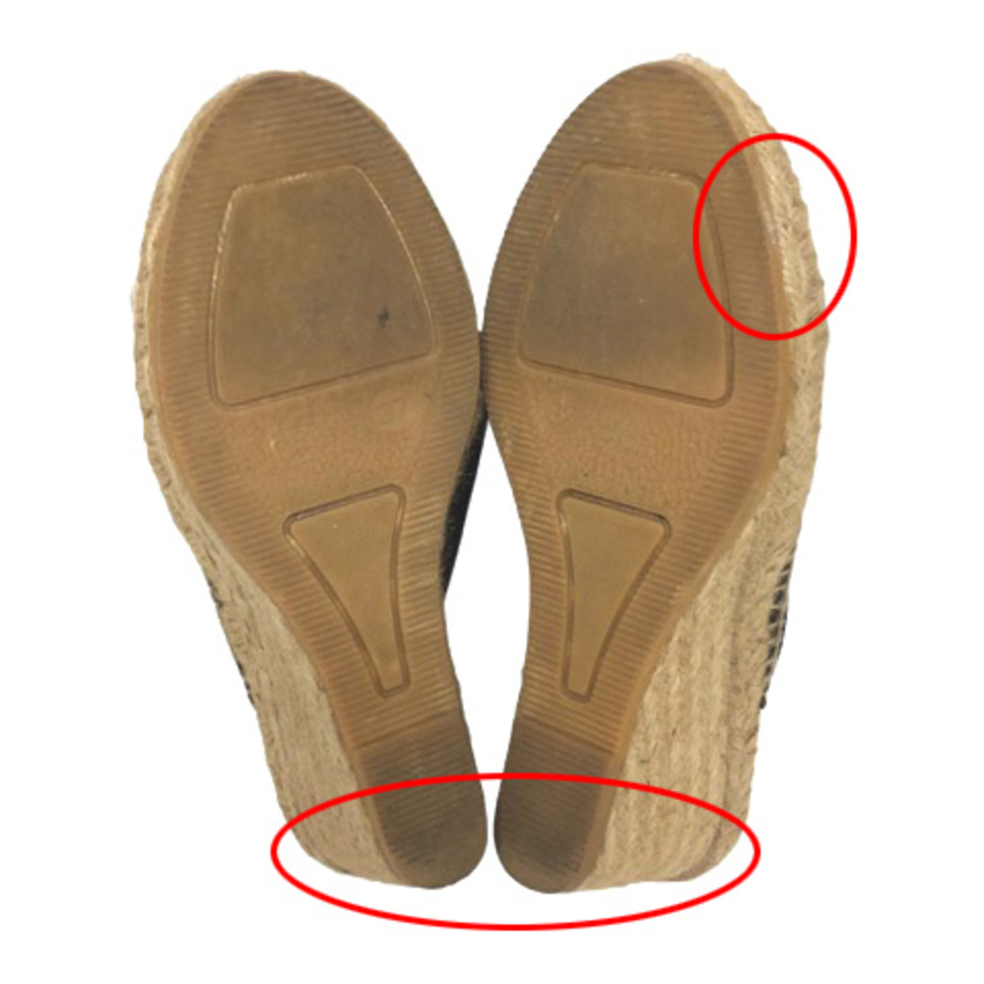 Calzanor(カルザノール)のカルザノール ミュール サンダル シューズ ウェッジソール 無地 37 ブラック レディースの靴/シューズ(サンダル)の商品写真