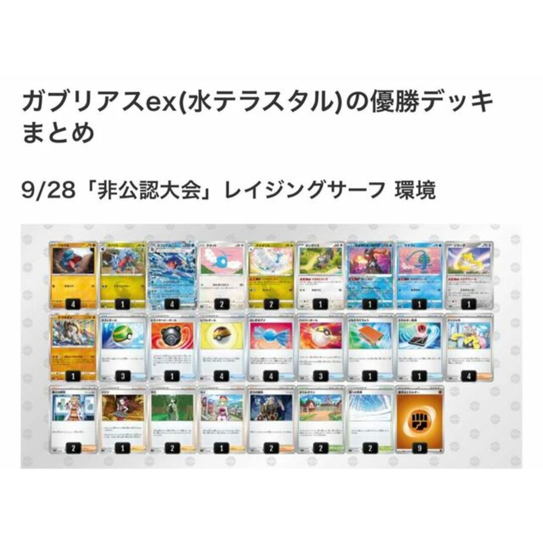 ポケモンカードガブリアスex優勝構築デッキ