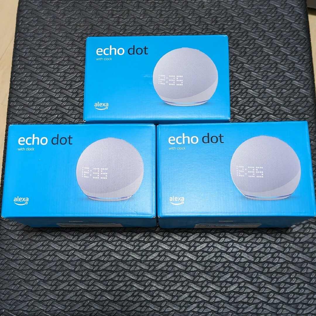Echo Dot with clock 第5世代 グレーシャーホワイトスマホ/家電/カメラ