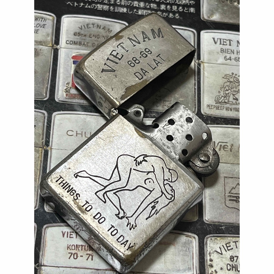 ベトナムZIPPO】本物 1968年製ベトナムジッポー「ヌードラヴァーズ