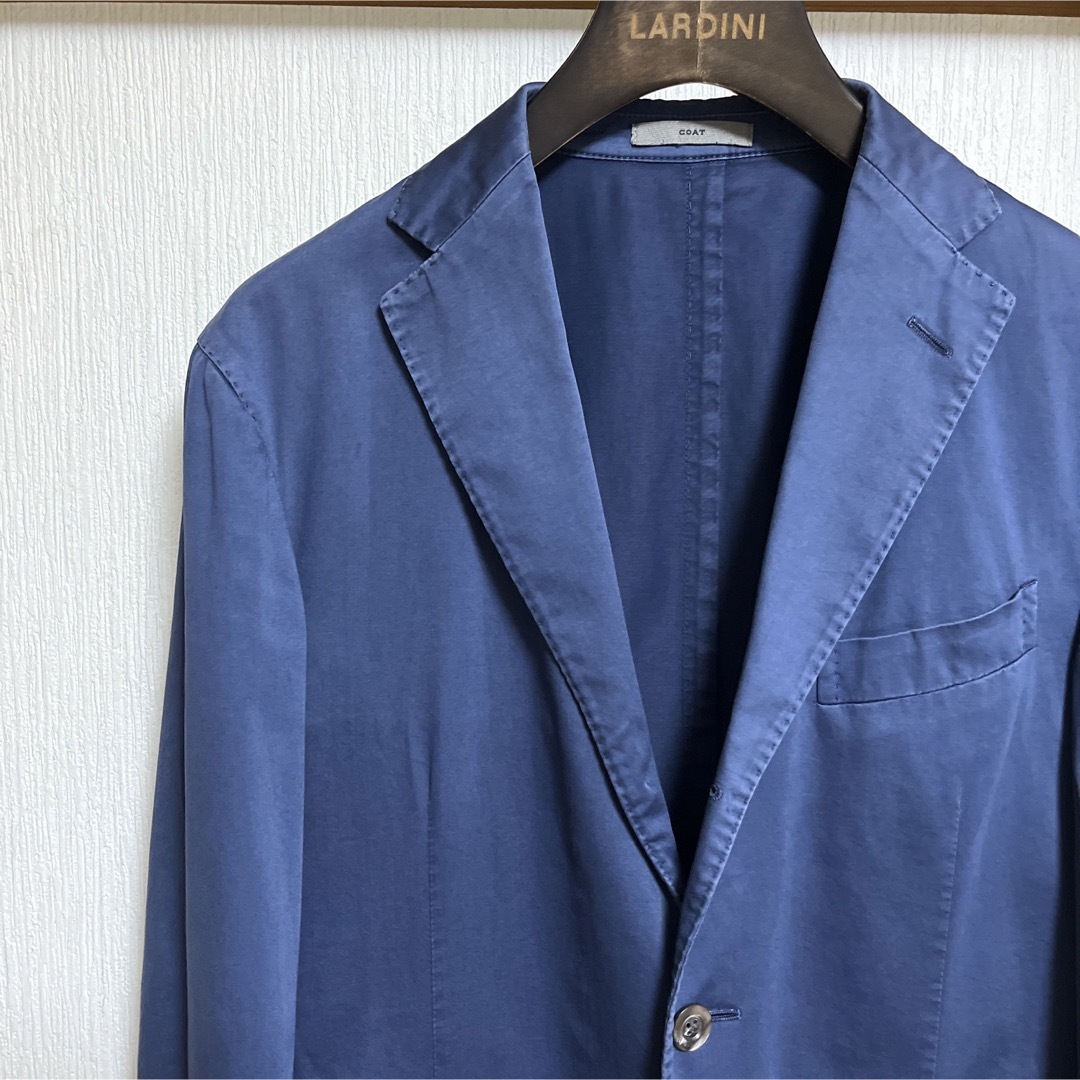 1868 【ボリオリ】BOGLIOLI ジャケット イタリア製 裏地花柄 青