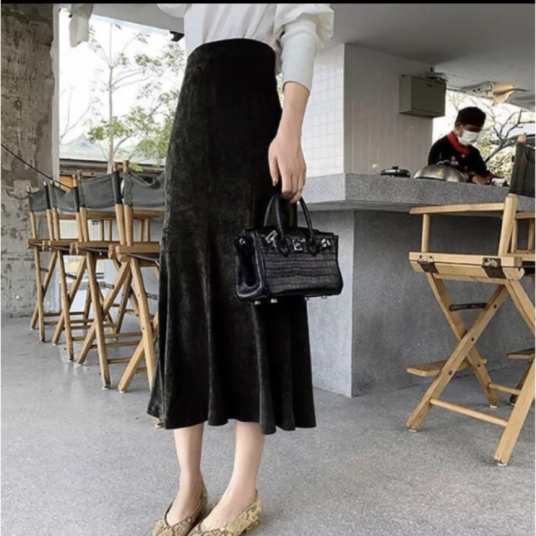 マーメイドスカート BLACK レディースのスカート(ロングスカート)の商品写真