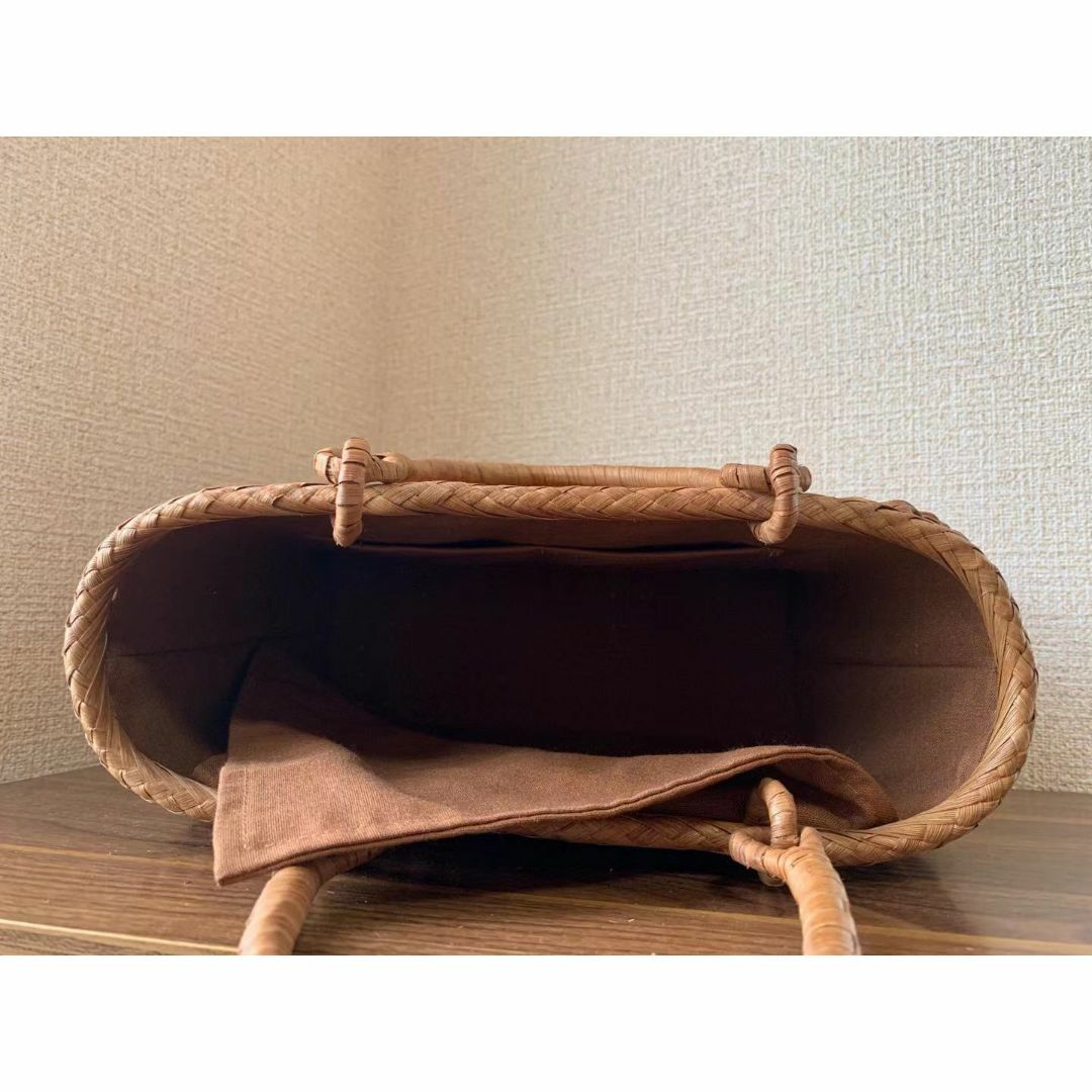 山葡萄 山葡萄籠バッグ 手作り 山葡萄かごバッグ 二重編み 内布ありの