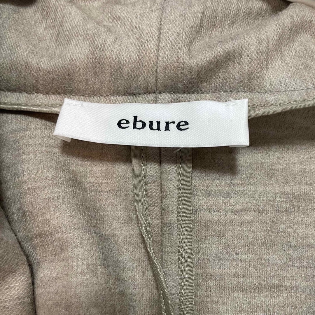 ebure - 美品 ebure ボタンレス ウールツイル ロング カーディガン