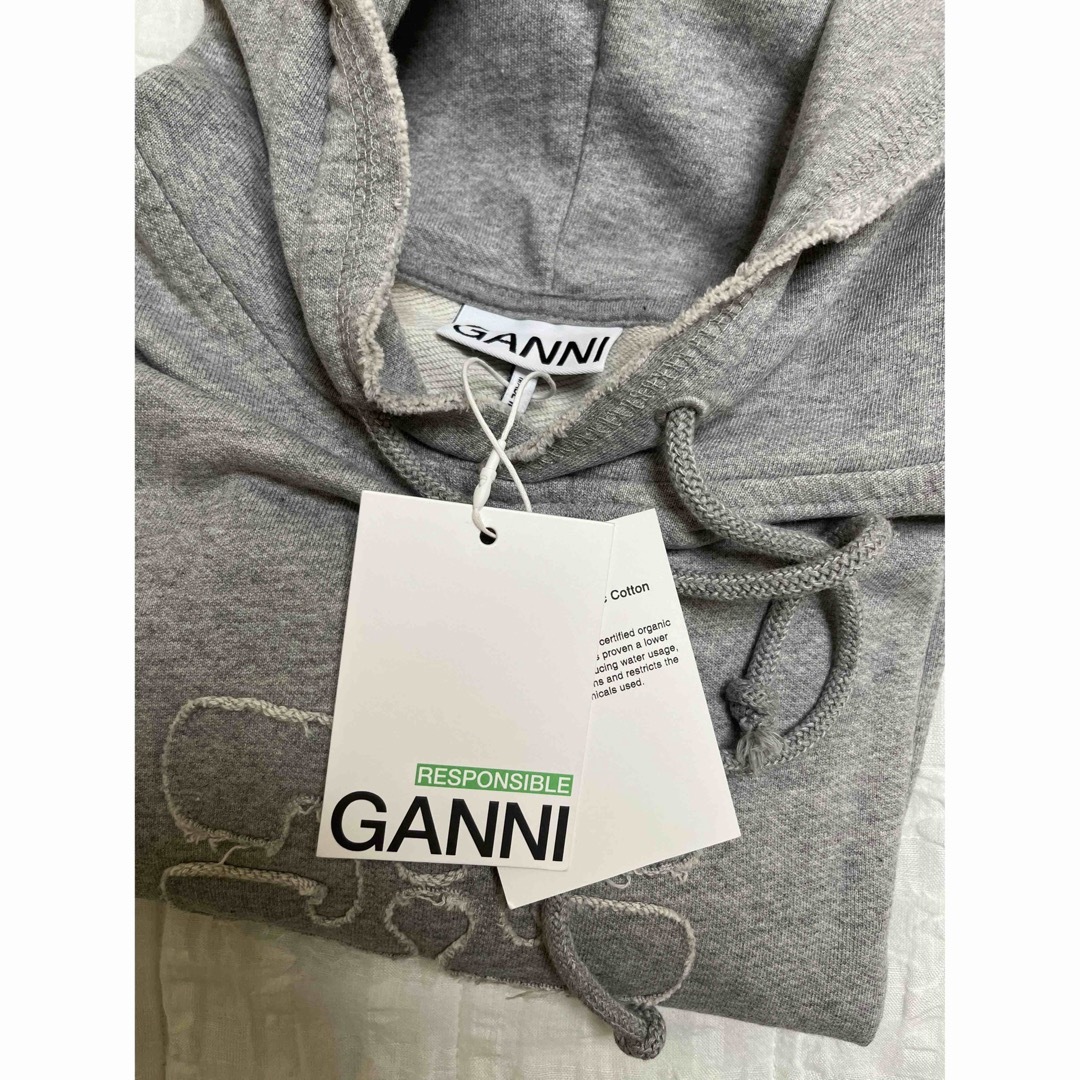 【新品】GANNI Cropped Oversized Hoodie 4