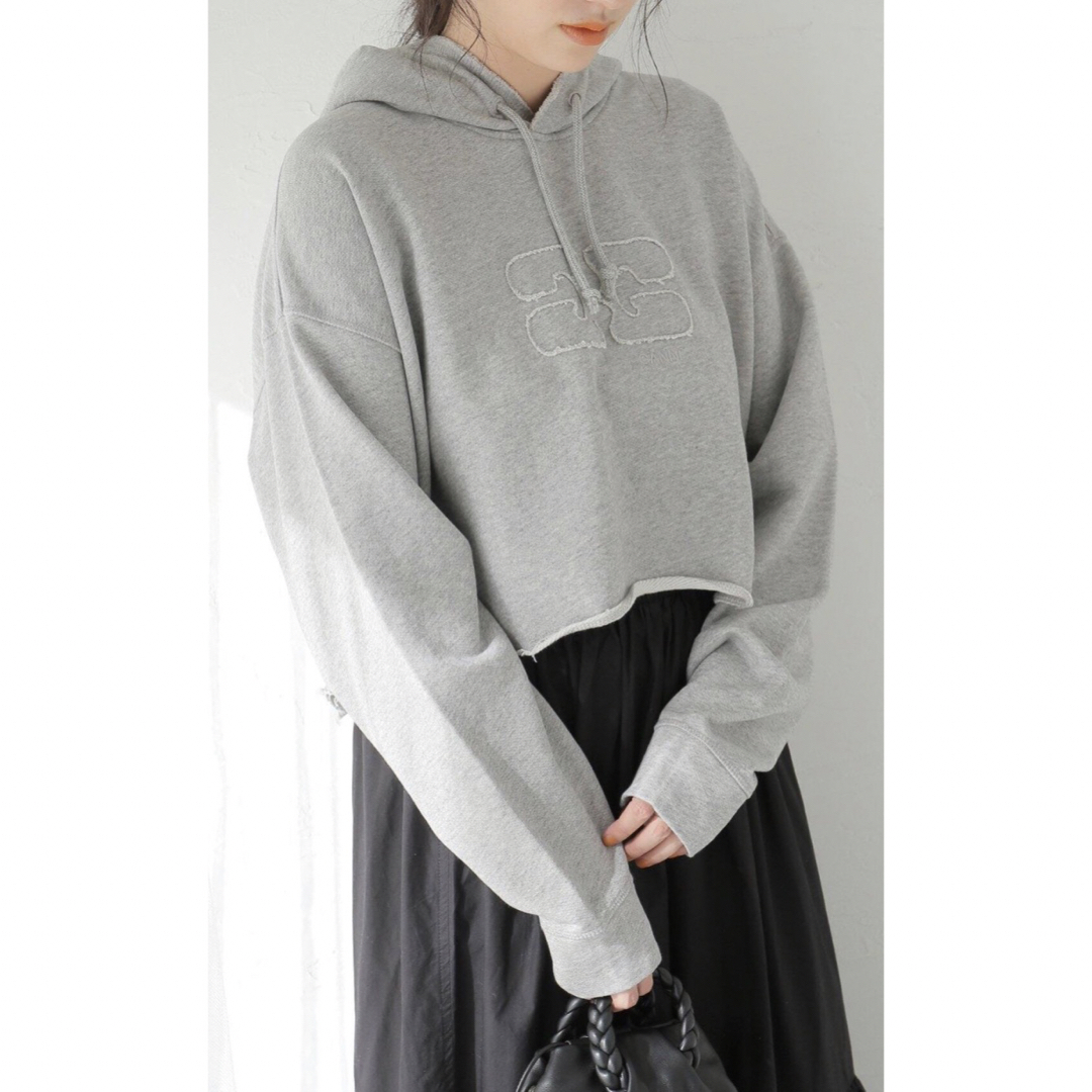 【新品】GANNI Cropped Oversized Hoodie