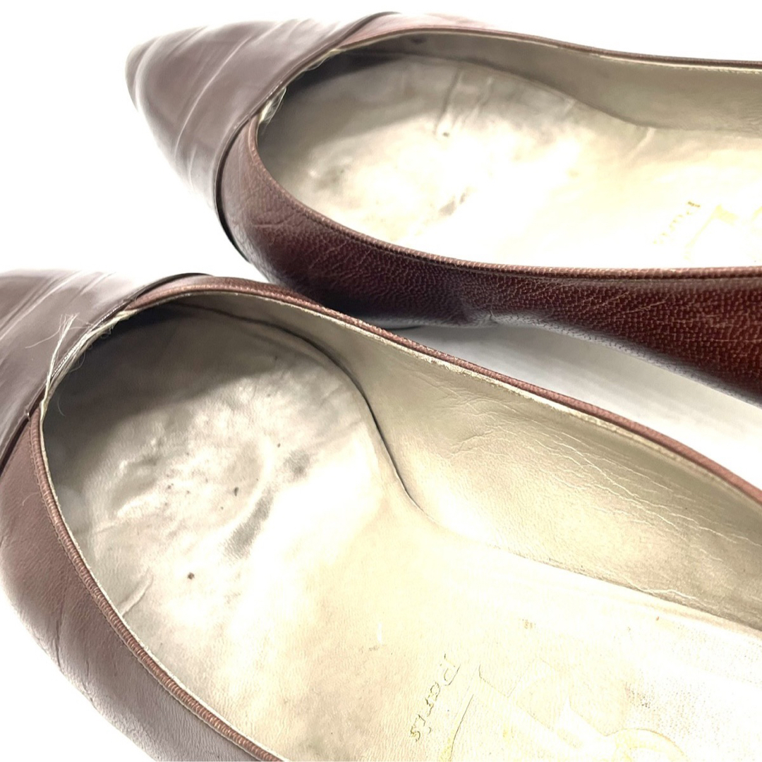 Yves Saint Laurent(イヴサンローラン)のイヴサンローラン YSL ブラウン パンプス 23.5cm 36.5size レディースの靴/シューズ(ハイヒール/パンプス)の商品写真