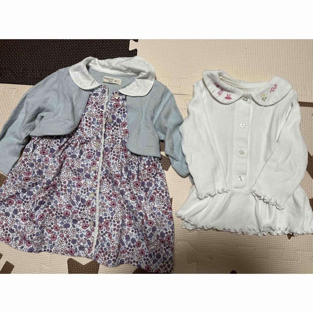 キムラタン(キムラタン)の80サイズキムラタン2枚セット キッズ/ベビー/マタニティのベビー服(~85cm)(ワンピース)の商品写真