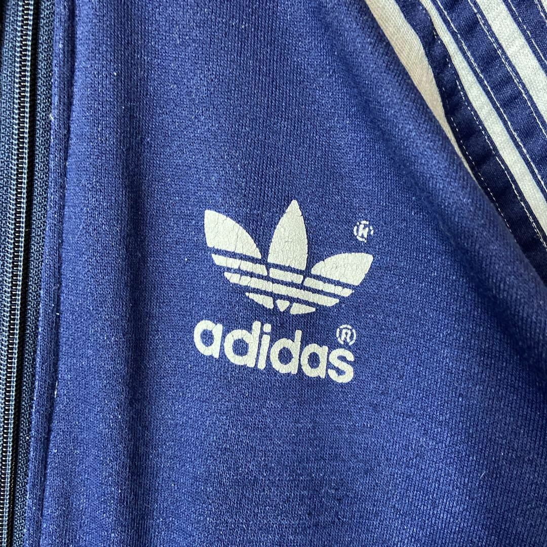 usa製、トラックジャケット◎】adidasノーカラージャージ90s紺 - ジャージ