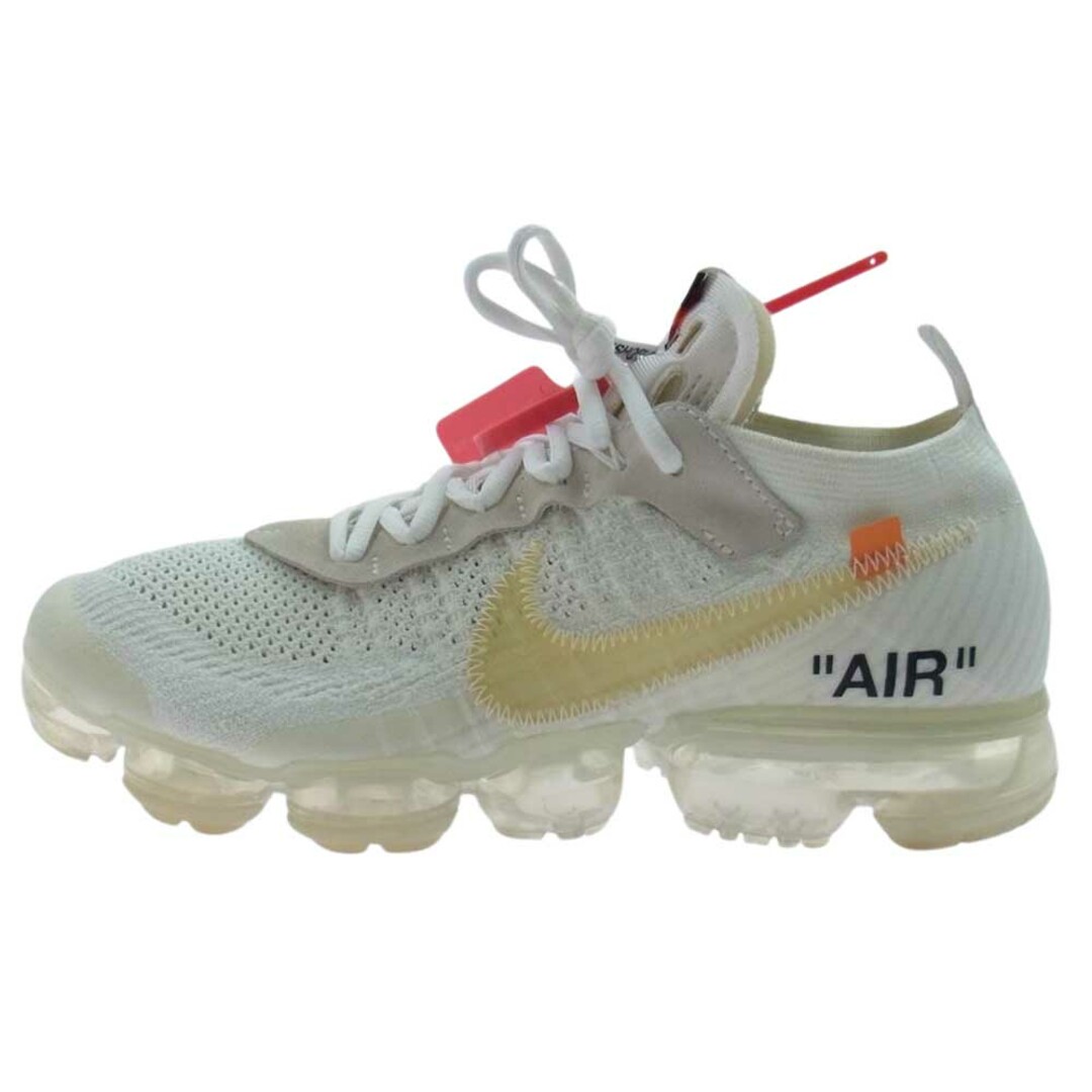 275cmアウトソールNIKE ナイキ スニーカー AA3831-100 × OFF-WHITE オフホワイト AIR VAPORMAX WHITE  エアヴェイパーマックス FLYKNIT  フライニット THE TEN 10 ザテン スニーカー オフホワイト系 27.5cm