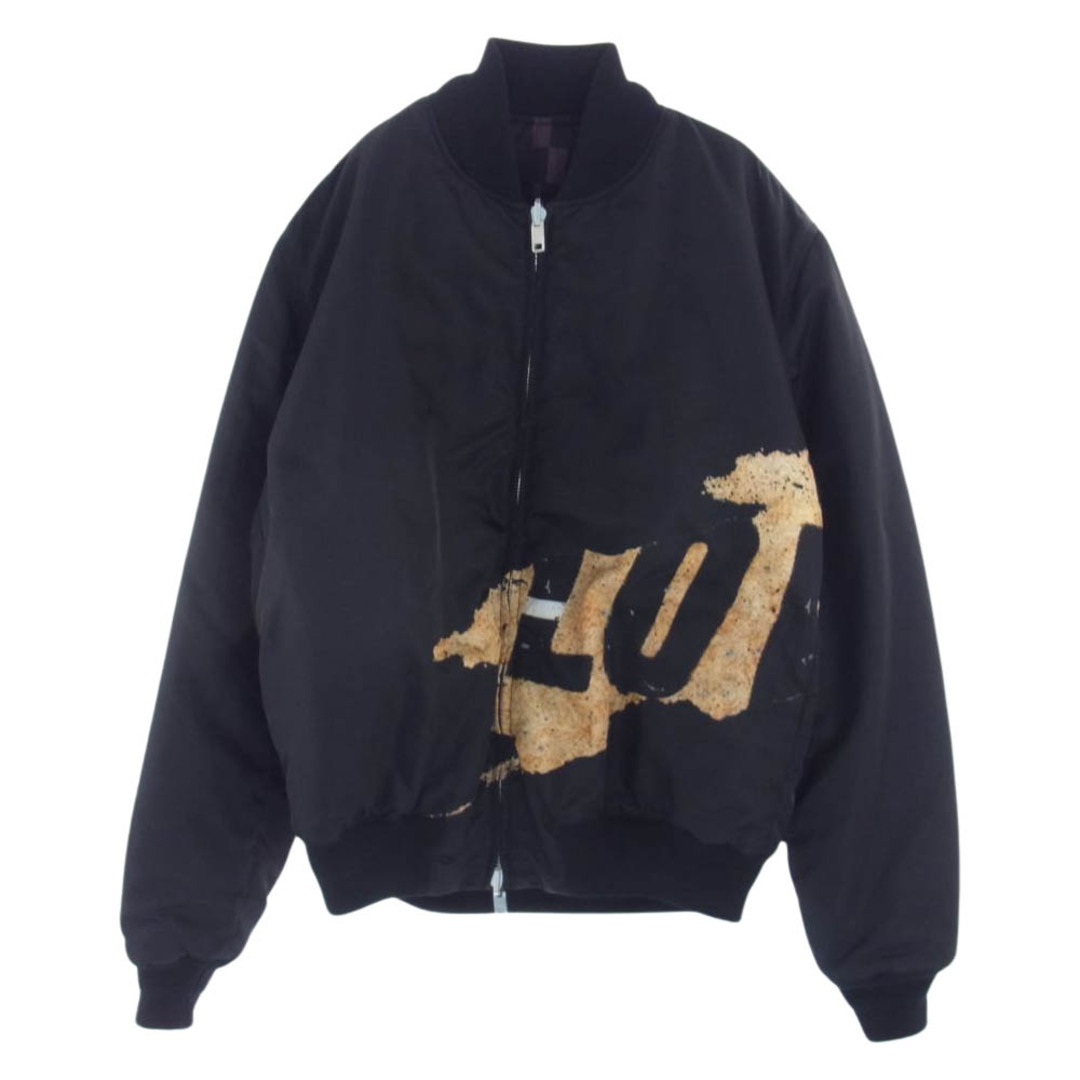 GIVENCHY ジバンシィ ブルゾン 15F 0601 615 リバーシブル フライト ボンバージャケット ブルゾン MA-1 ブラック系 50【美品】