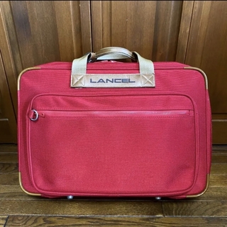 ランセル(LANCEL)の【美品】LANCEL ランセル ボストンバッグ 旅行鞄 トラベルバッグ レッド(ボストンバッグ)