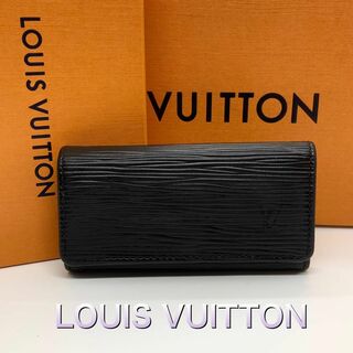 ルイヴィトン(LOUIS VUITTON)のミュルティクレ4 エピ ブラック　【美品】(キーケース)