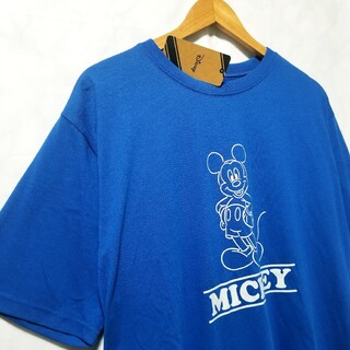 ディズニー(Disney)の新品　ディズニー　Mickey Mouse　Tシャツ　ミッキー　ブルー(Tシャツ/カットソー(半袖/袖なし))