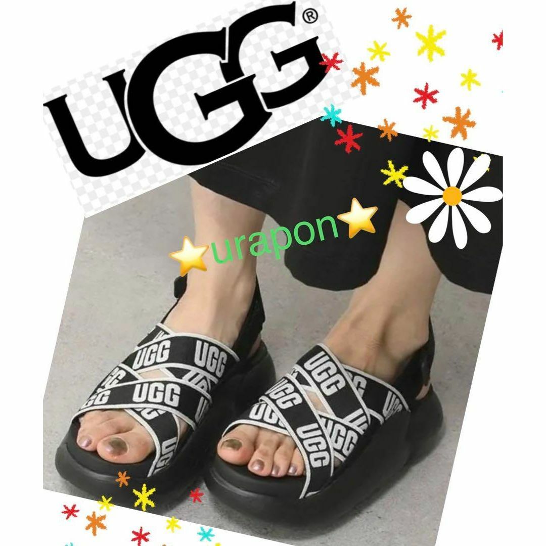 入荷困難✨激レア⑦超超美品✨23.5✨UGG✨LA CLOUD SANDAL✨テキスタイルアウトソール