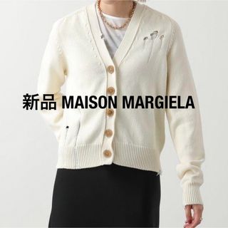 メゾンマルジェラ Maison Margiela レースステッチカーディガン L