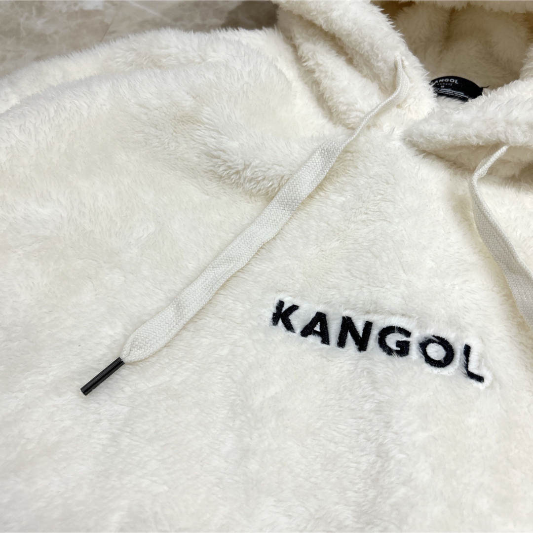 KANGOL(カンゴール)のKANGOL♡ボアパーカー フーディー ビッグシルエット ゆったり ロゴ刺繍 メンズのトップス(パーカー)の商品写真