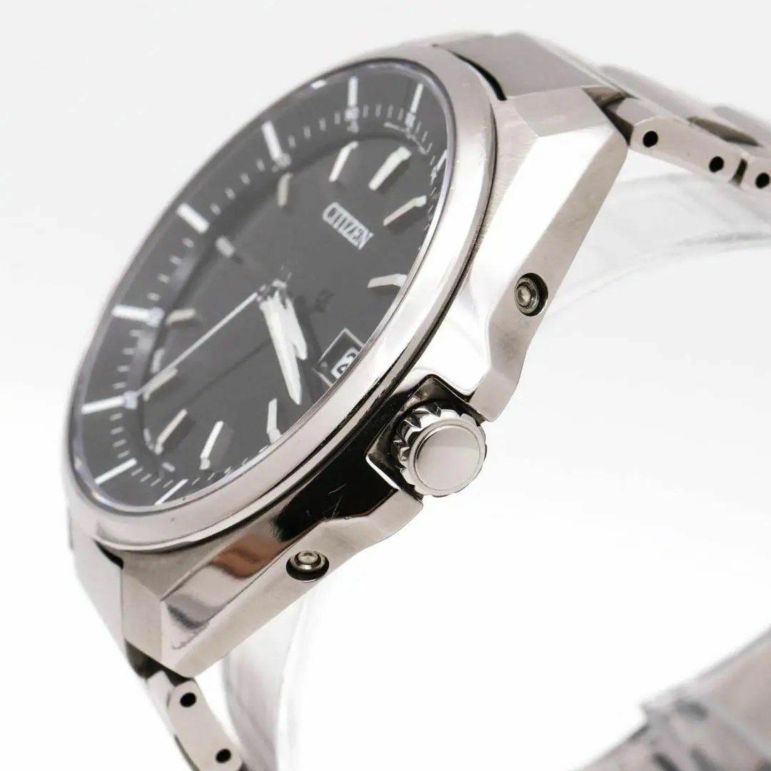 《美品》CITIZEN ATTESA 腕時計 ブラック ソーラー チタニウムn