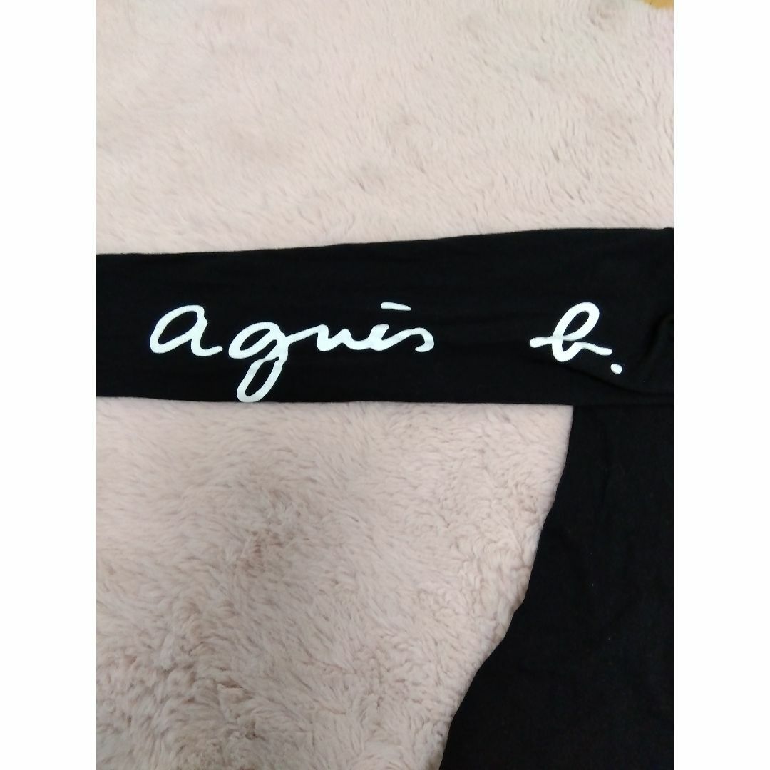 agnes b.(アニエスベー)の美品　アニエスベー　長袖　カットソー　Ｔシャツ　黒  レディースのトップス(Tシャツ(長袖/七分))の商品写真