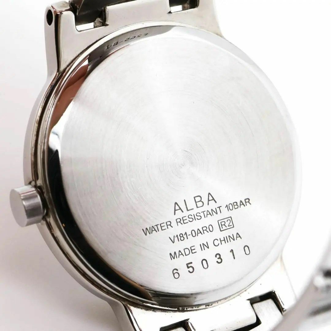 《美品》SEIKO ALBA アンジェーヌ 腕時計 シルバー ソーラーi
