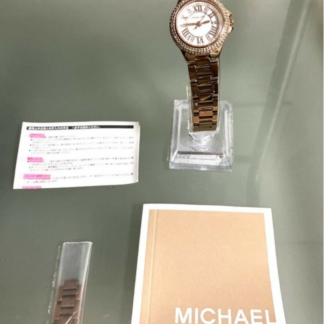 MICHAEL KORS　マイケルコース　MK6840　クオーツ　セラミック　ストーン　ホワイト　ピンクゴールド　シンプル　レディース　腕時計松前R56店