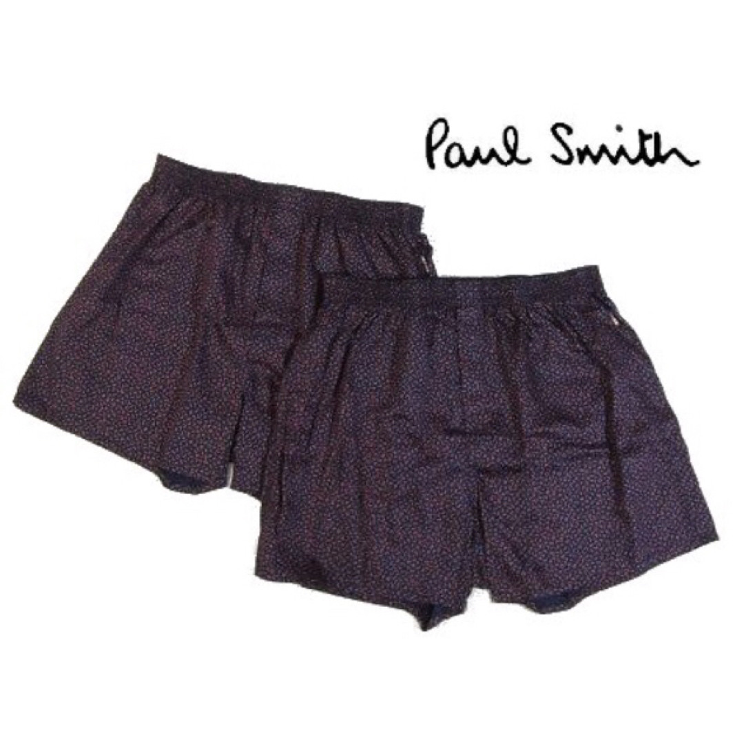 Paul Smith(ポールスミス)の【ポールスミス/Paul Smith】メンズトランクス・M・ネイビー系紫色×2枚 メンズのアンダーウェア(トランクス)の商品写真