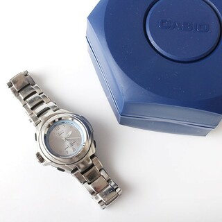 ベビージー(Baby-G)のカシオ Baby-G  腕時計 箱付 シルバー×ブルー 電池交換済 稼働品(腕時計)