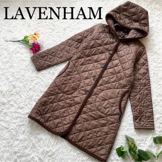 ラベンハム(LAVENHAM)のみつばち様専用【美品】ラベンハム　キルティングコート　フード　コーデュロイ(ロングコート)