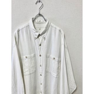 90's PERRY ELLIS VINTAGE LINEN SHIRT ペリー