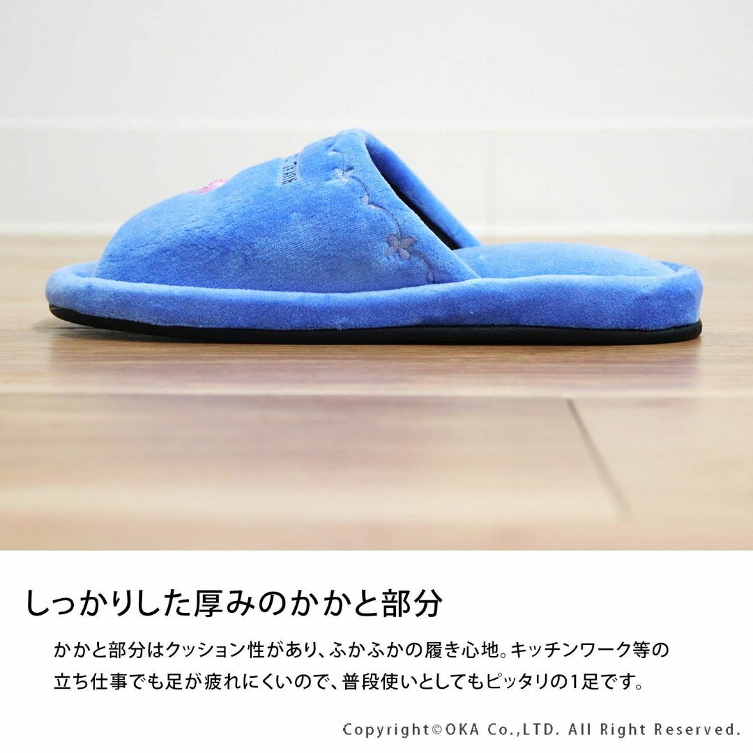 【色: 3. グレー】オカ(OKA) 洗えるスリッパ グレー 足のサイズ 25c レディースの靴/シューズ(その他)の商品写真