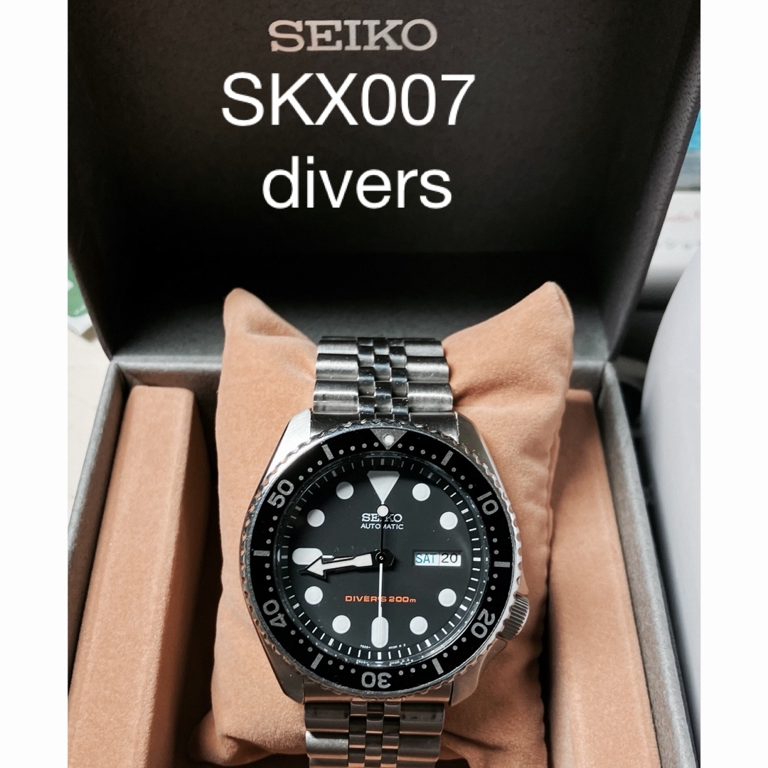 メンズ極美品SEIKOブラックボーイ SKX007 divers廃盤7s26-0020